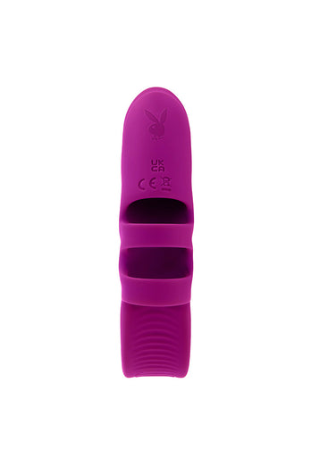 Playboy - Lend A Hand Rabbit Finger Vibrator - Purple - Stag Shop