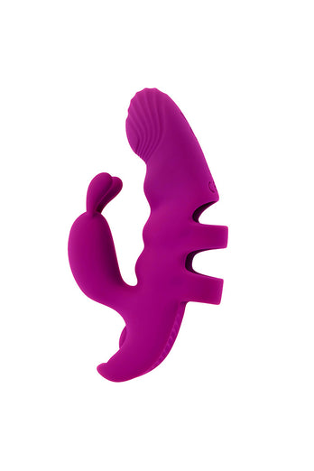 Playboy - Lend A Hand Rabbit Finger Vibrator - Purple - Stag Shop