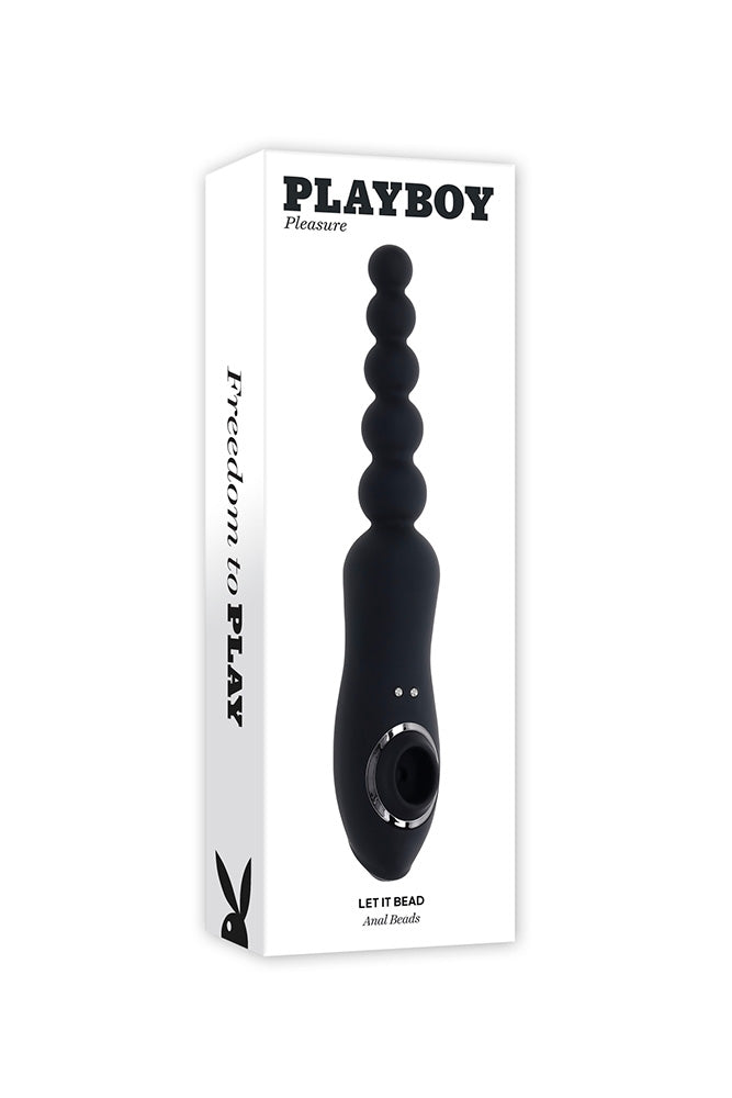 Playboy - Let It Bead Dual Ended Vibrator - Black - Stag Shop