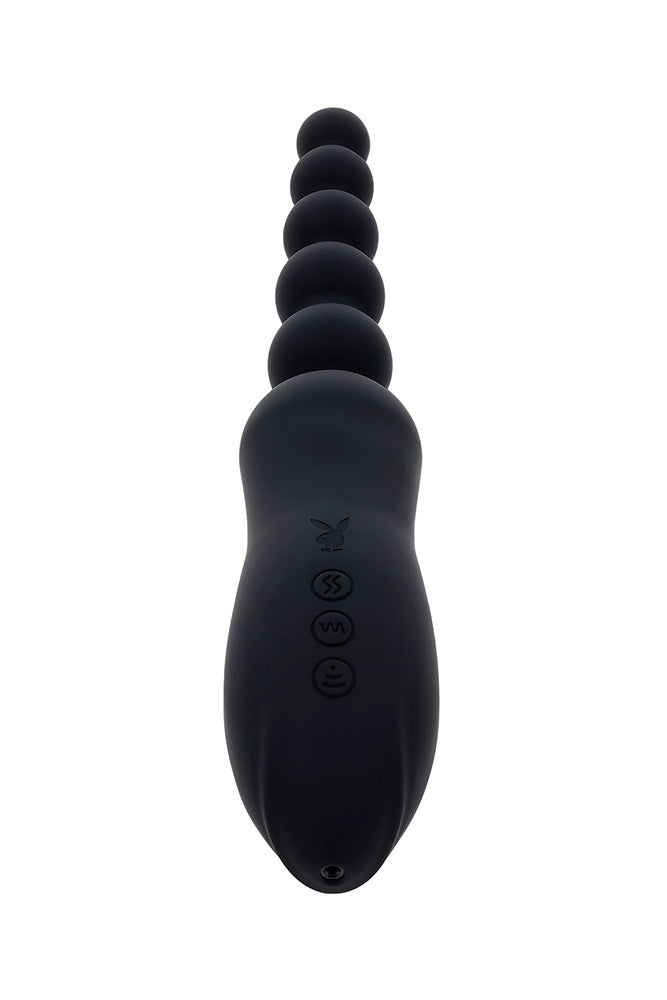 Playboy - Let It Bead Dual Ended Vibrator - Black - Stag Shop