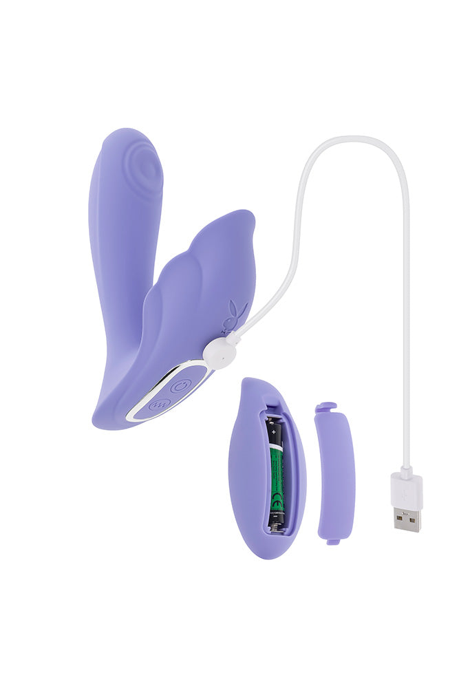 Playboy - Lilac Fantasy Remote Control Dual Vibrator - Stag Shop