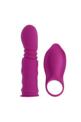 Playboy - Match Play Thrusting 3 in 1 Vibrator & Cock Ring - Purple - Stag Shop