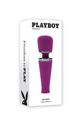 Playboy - Mic Drop Mini Wand Vibrator - Purple - Stag Shop