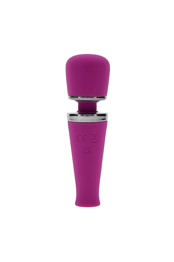 Playboy - Mic Drop Mini Wand Vibrator - Purple - Stag Shop
