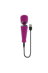 Playboy - Mic Drop Mini Wand Vibrator - Purple - Stag Shop