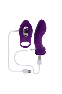 Thumbnail for Playboy - Mix & Match 3 in 1 Vibrator with C-Ring - Purple - Stag Shop