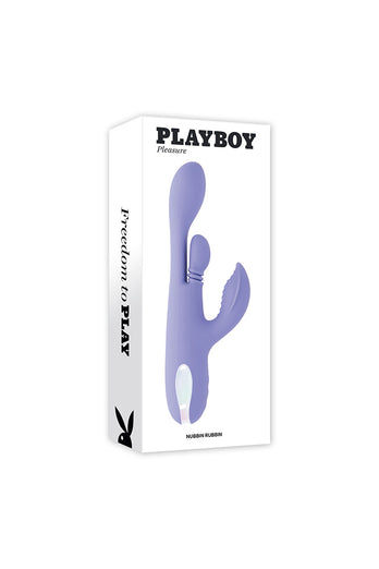 Playboy - Nubbin Rubbin Dual Vibrator with Thrusting & Circling Nub - Stag Shop