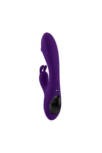Playboy - On Repeat Beaded Tip Rabbit Vibrator - Purple - Stag Shop