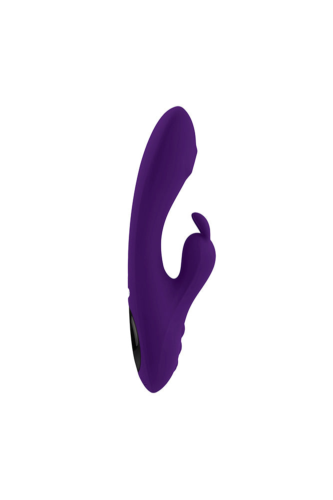 Playboy - On Repeat Beaded Tip Rabbit Vibrator - Purple - Stag Shop