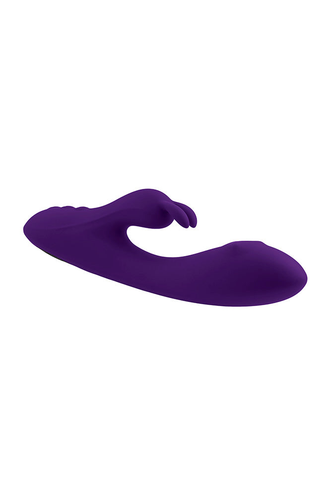 Playboy - On Repeat Beaded Tip Rabbit Vibrator - Purple - Stag Shop