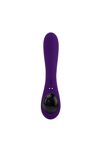 Playboy - On Repeat Beaded Tip Rabbit Vibrator - Purple - Stag Shop