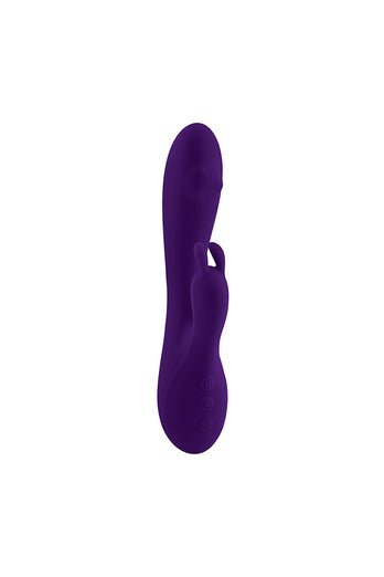Playboy - On Repeat Beaded Tip Rabbit Vibrator - Purple - Stag Shop