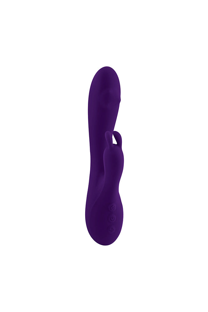 Playboy - On Repeat Beaded Tip Rabbit Vibrator - Purple - Stag Shop
