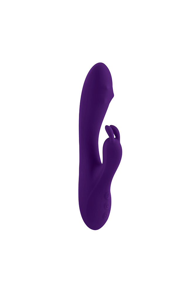 Playboy - On Repeat Beaded Tip Rabbit Vibrator - Purple - Stag Shop