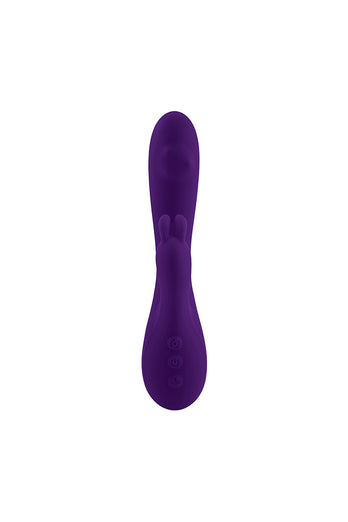 Playboy - On Repeat Beaded Tip Rabbit Vibrator - Purple - Stag Shop