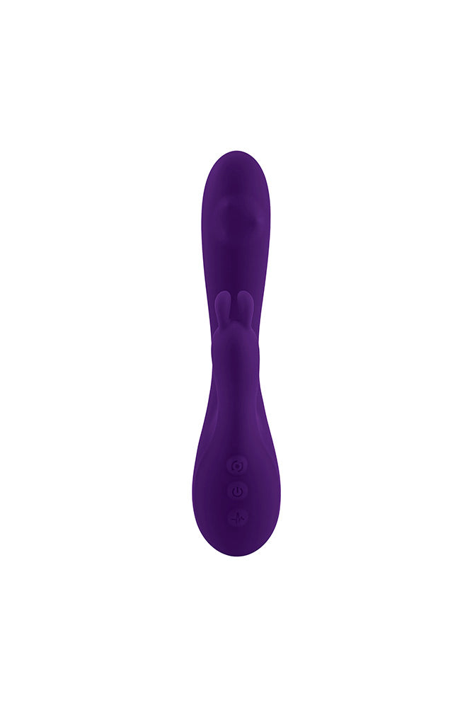 Playboy - On Repeat Beaded Tip Rabbit Vibrator - Purple - Stag Shop