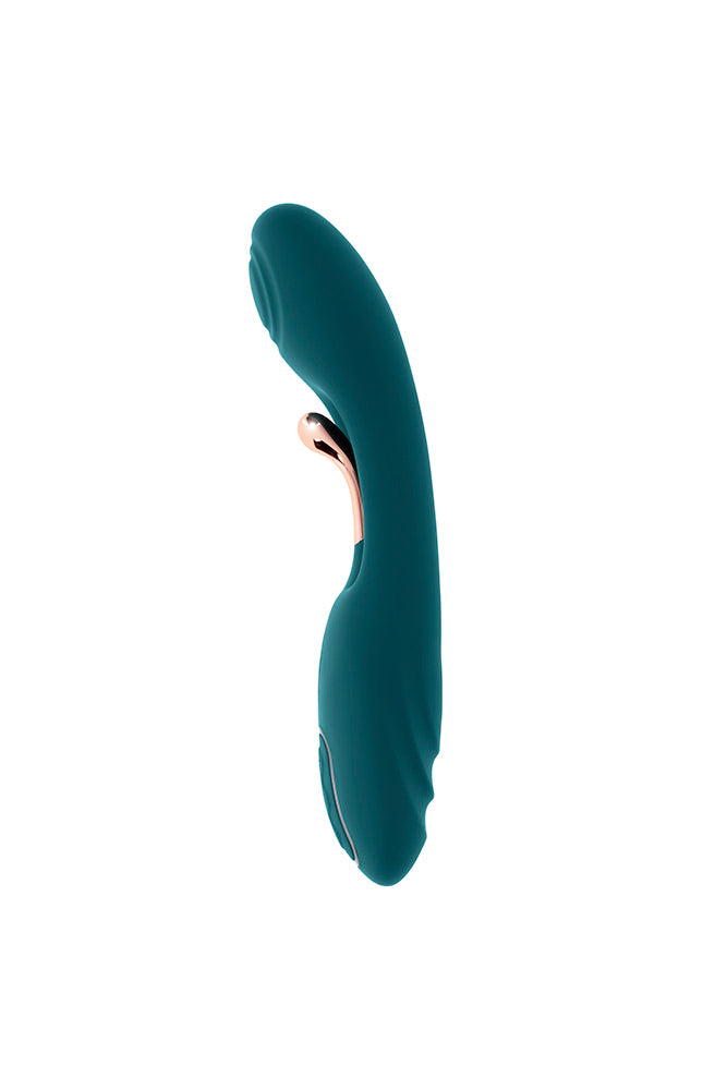 Playboy - Aurelie Vibrator With G-Spot Tickler - Teal - Stag Shop