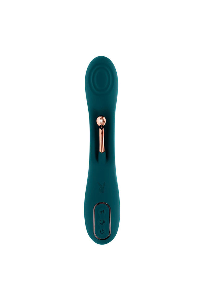 Playboy - Aurelie Vibrator With G-Spot Tickler - Teal - Stag Shop