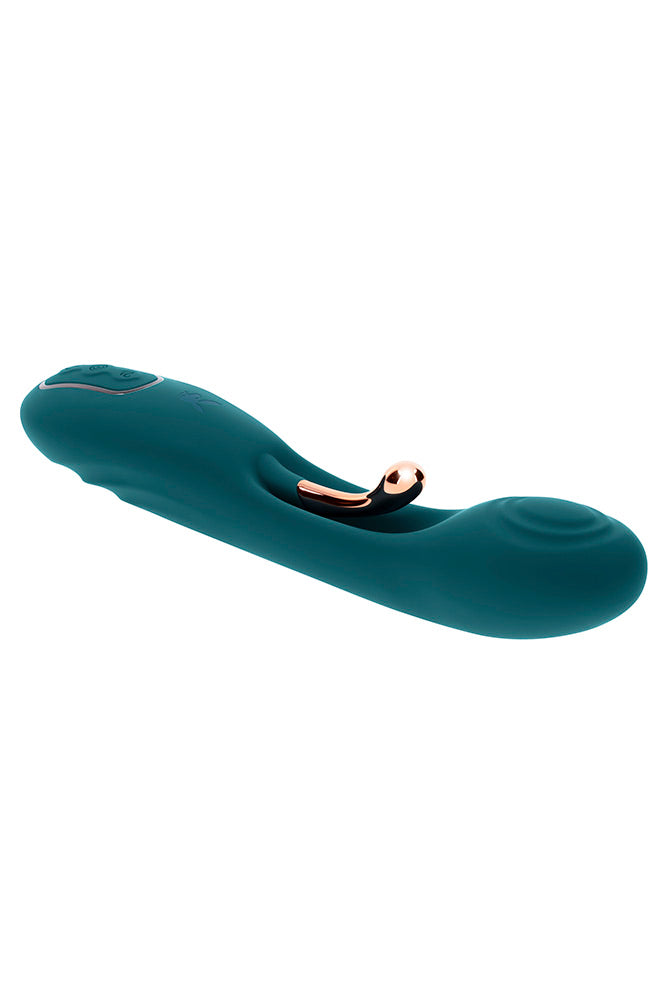Playboy - Aurelie Vibrator With G-Spot Tickler - Teal - Stag Shop