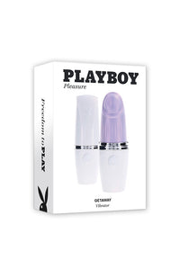 Thumbnail for Playboy - Getaway Tapping Lipstick Vibrator - White/Opal - Stag Shop