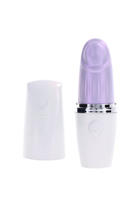 Thumbnail for Playboy - Getaway Tapping Lipstick Vibrator - White/Opal - Stag Shop