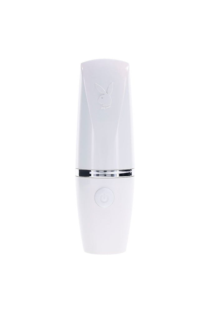 Playboy - Getaway Tapping Lipstick Vibrator - White/Opal - Stag Shop