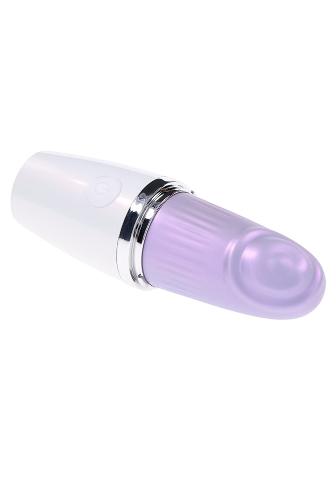 Playboy - Getaway Tapping Lipstick Vibrator - White/Opal - Stag Shop