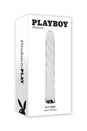 Playboy - In A Twist Glass Vibrator - Clear/White - Stag Shop