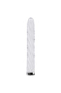 Playboy - In A Twist Glass Vibrator - Clear/White - Stag Shop