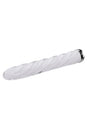 Playboy - In A Twist Glass Vibrator - Clear/White - Stag Shop
