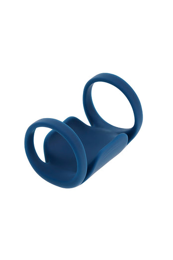 Playboy - Jet Pack Dual Ring Penis Vibrator - Blue - Stag Shop