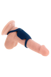 Playboy - Jet Pack Dual Ring Penis Vibrator - Blue - Stag Shop
