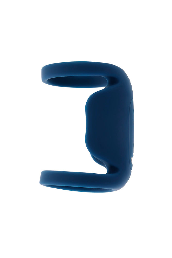Playboy - Jet Pack Dual Ring Penis Vibrator - Blue - Stag Shop