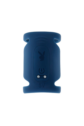 Playboy - Jet Pack Dual Ring Penis Vibrator - Blue - Stag Shop