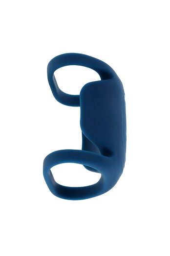 Playboy - Jet Pack Dual Ring Penis Vibrator - Blue - Stag Shop
