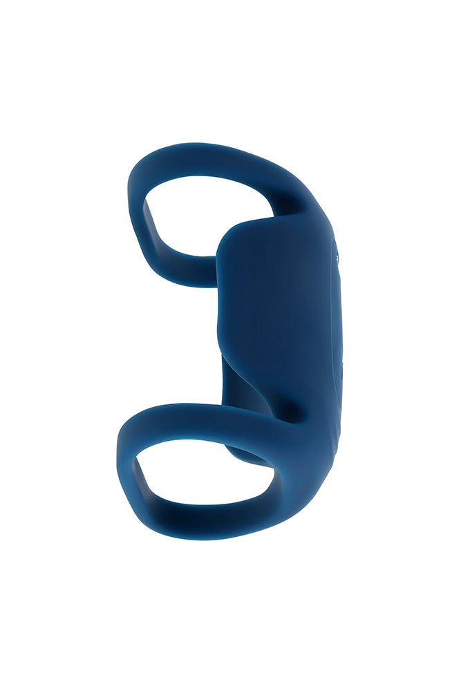 Playboy - Jet Pack Dual Ring Penis Vibrator - Blue - Stag Shop