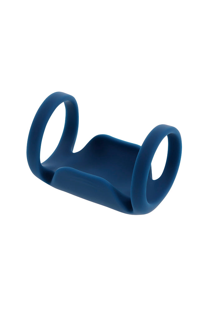 Playboy - Jet Pack Dual Ring Penis Vibrator - Blue - Stag Shop