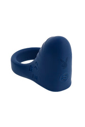 Playboy - Pleasure Point Vibrating Cock Ring - Blue - Stag Shop