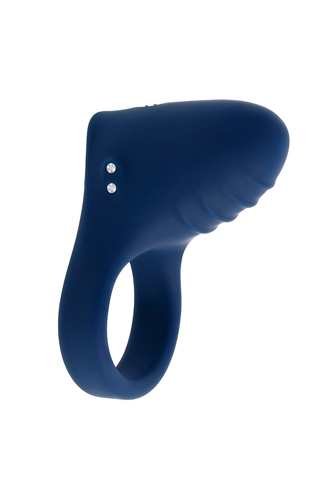 Playboy - Pleasure Point Vibrating Cock Ring - Blue - Stag Shop