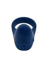 Playboy - Pleasure Point Vibrating Cock Ring - Blue - Stag Shop