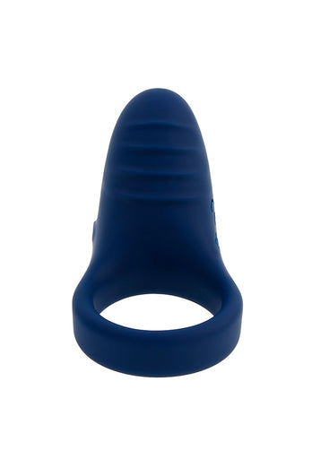 Playboy - Pleasure Point Vibrating Cock Ring - Blue - Stag Shop