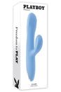 Playboy - Up & Away Thrusting Rabbit Vibrator - Sky Blue - Stag Shop