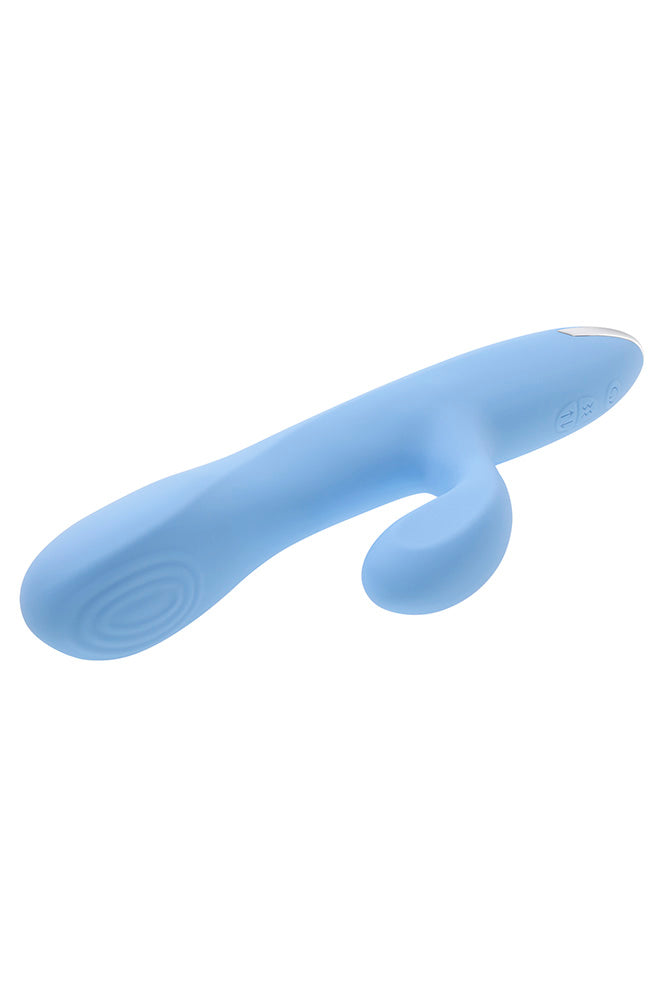 Playboy - Up & Away Thrusting Rabbit Vibrator - Sky Blue - Stag Shop