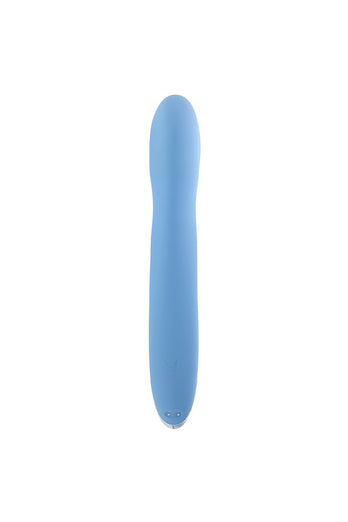 Playboy - Up & Away Thrusting Rabbit Vibrator - Sky Blue - Stag Shop