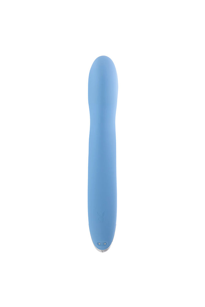 Playboy - Up & Away Thrusting Rabbit Vibrator - Sky Blue - Stag Shop