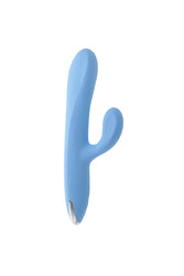 Playboy - Up & Away Thrusting Rabbit Vibrator - Sky Blue - Stag Shop