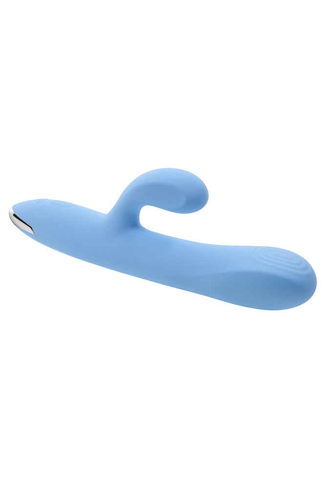 Playboy - Up & Away Thrusting Rabbit Vibrator - Sky Blue - Stag Shop