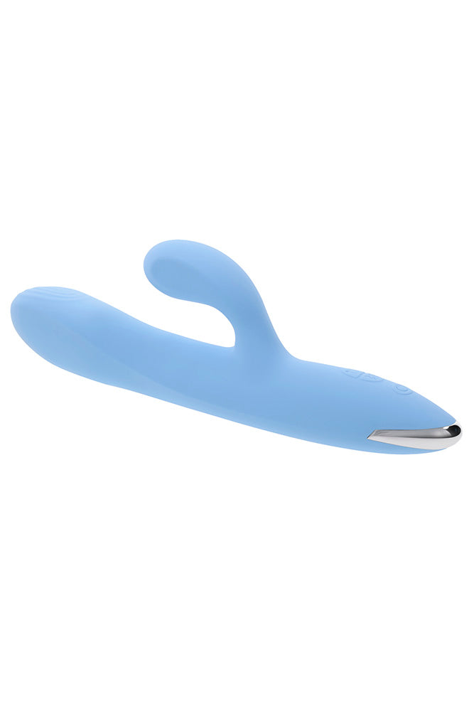 Playboy - Up & Away Thrusting Rabbit Vibrator - Sky Blue - Stag Shop