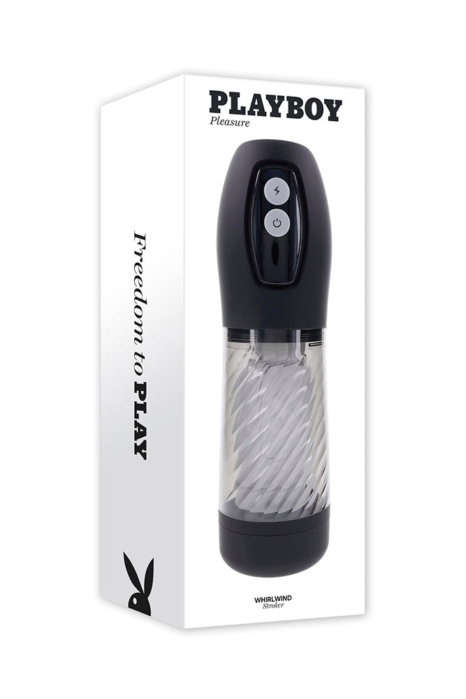 Playboy - Whirlwind Thrusting & Spinning Stroker - Black/Frost - Stag Shop