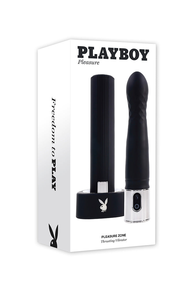 Playboy - Pleasure Zone Thrusting Vibrator - Black - Stag Shop